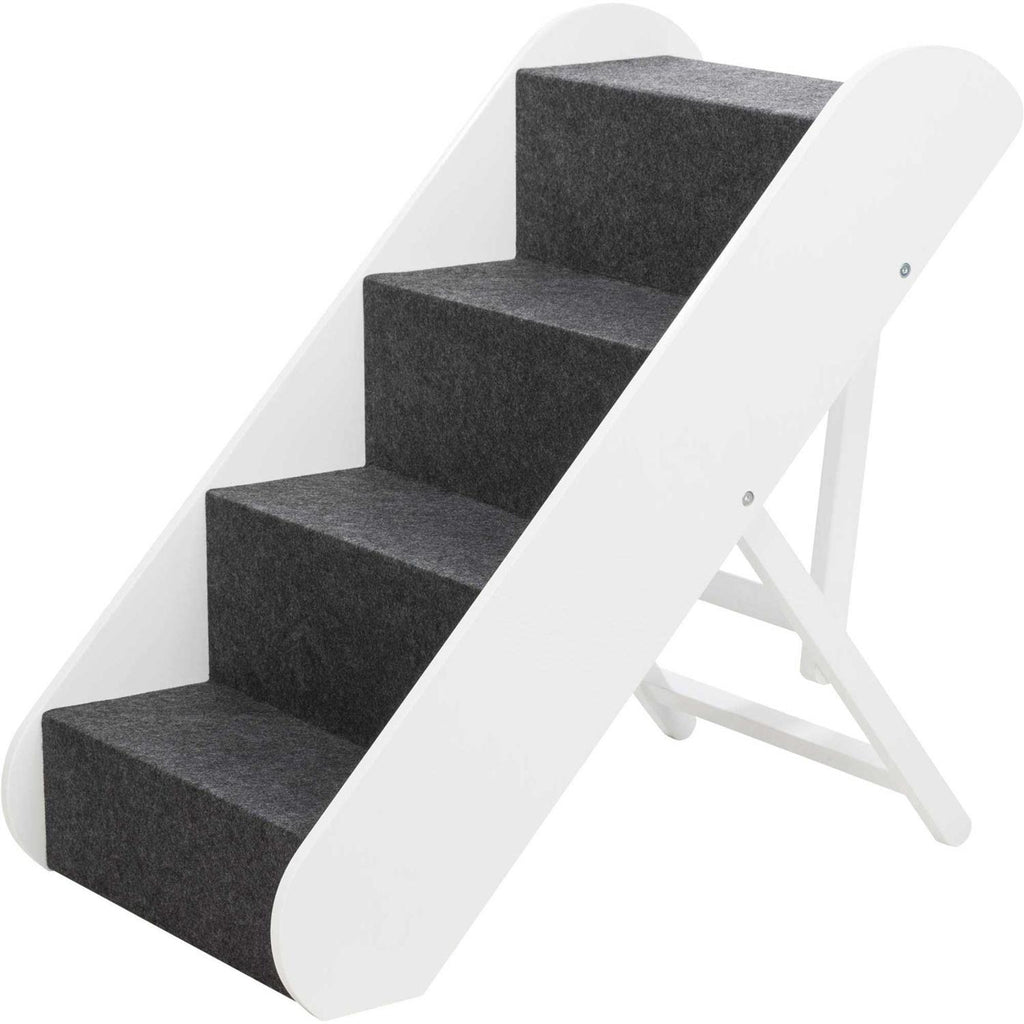 White 4-Steps Adjustable Pet Steps U28284