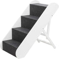 White 4-Steps Adjustable Pet Steps U28284