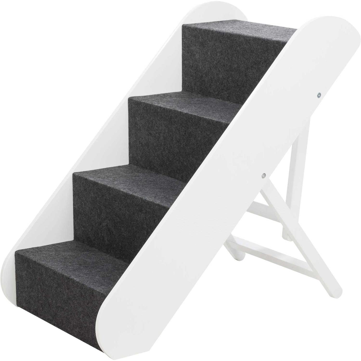 White 4-Steps Adjustable Pet Steps U28284