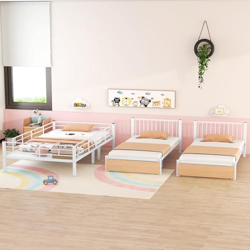 Black Triple Bunk Bed Twin Size Q927363