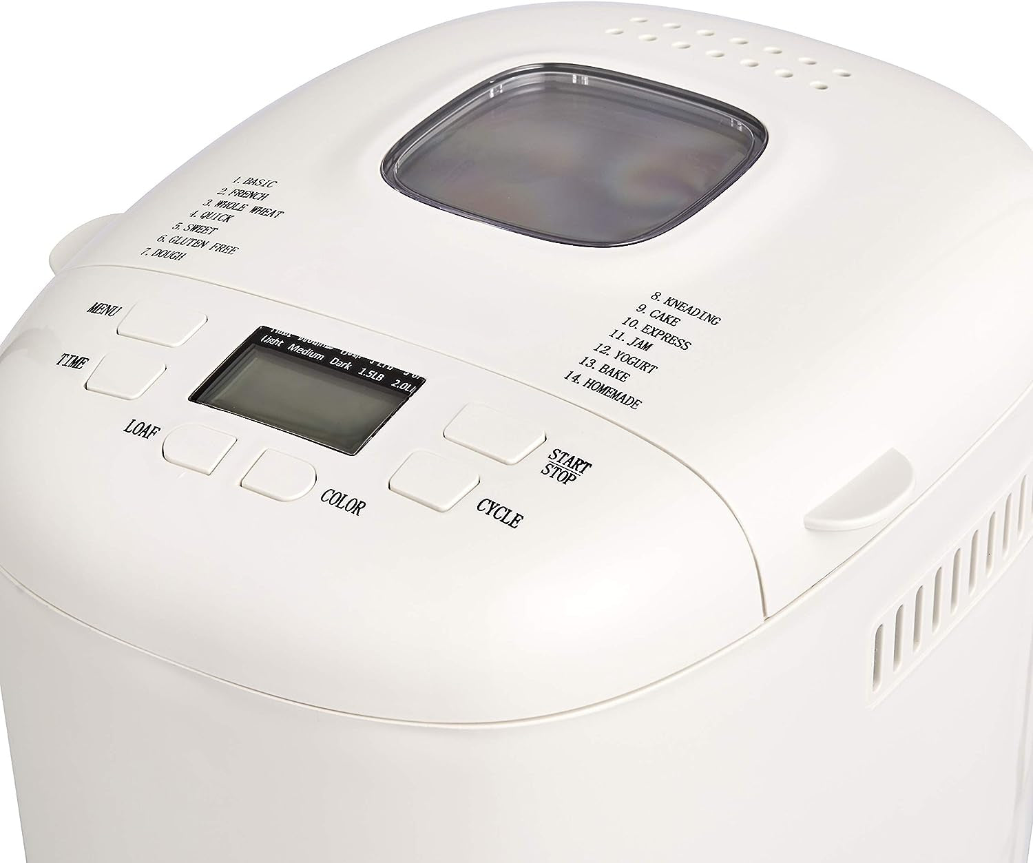 White 2 Lbs Non-Stick Bread Maker C9713