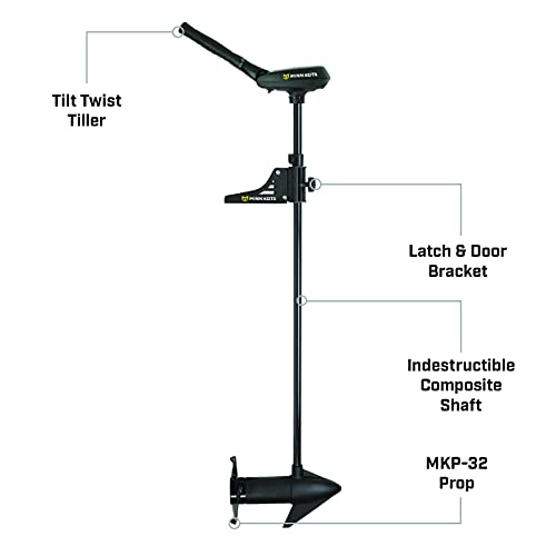 52" Shaft Bow-Mount Trolling Motor with Latch & Door Bracket J279