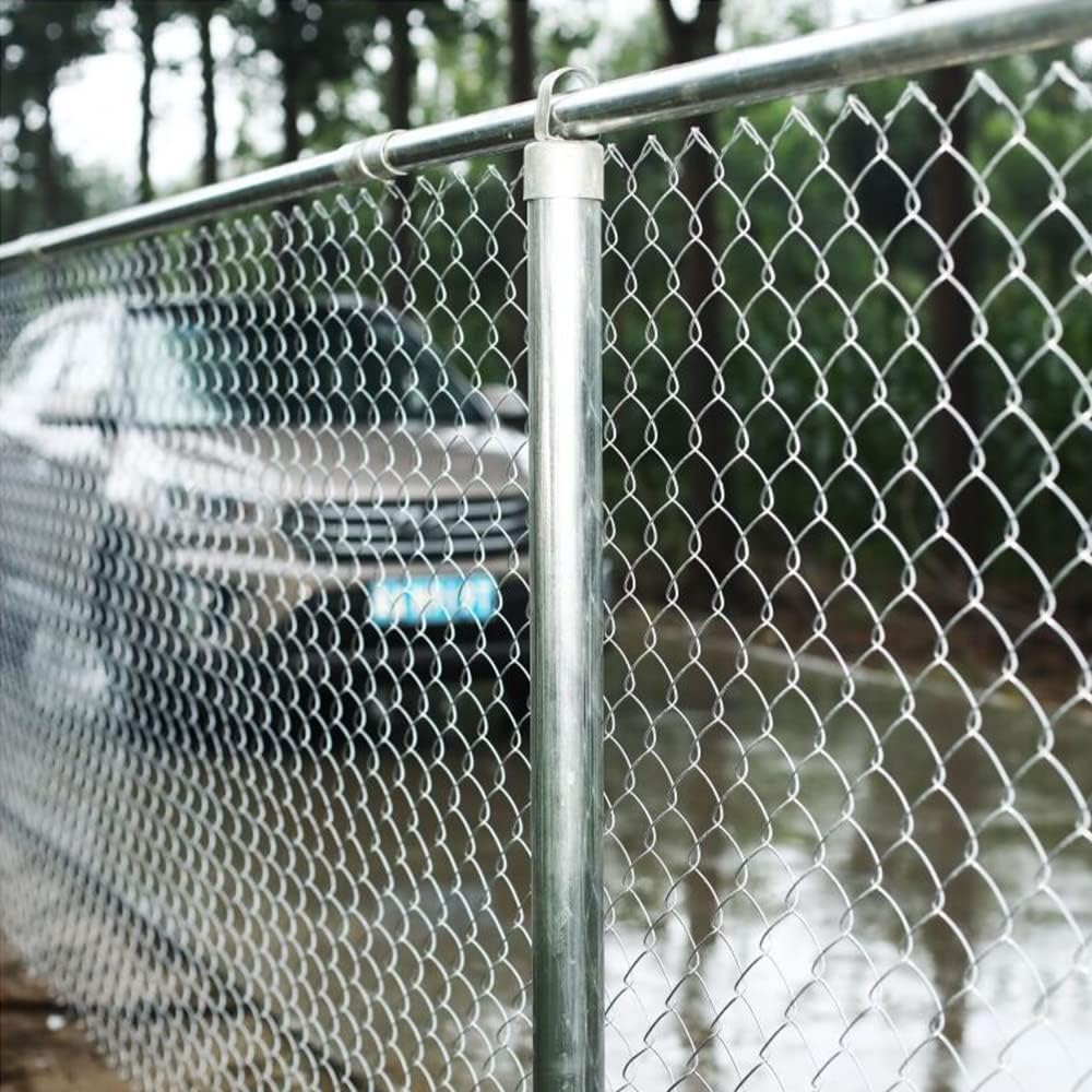 Galvanized Steel 4 X 50 Feet Chain Link Fence Fabric, 12.5-AW Gauge, Silver K23954