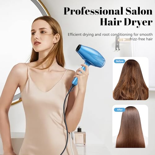 Black Hair Dryer with Diffuser and Concentrator Nozzle P3126