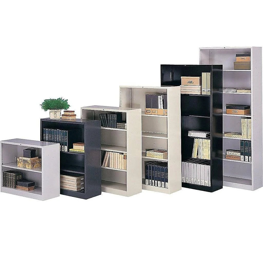 Charcoal 5-Shelf Metal Bookcase R4834