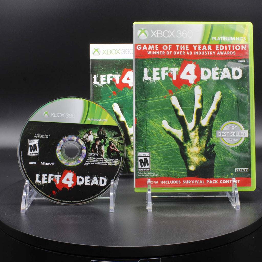 Left 4 Dead Xbox 360 Game of the Year Edition Platinum Hits K230306