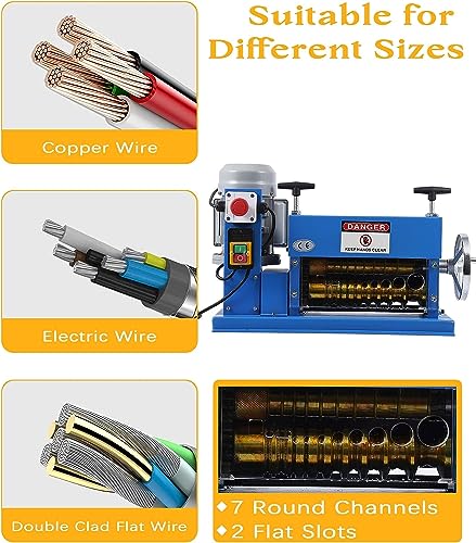 Automatic Wire Stripping Machine for 0.06" -1.5", 75 ft/min, with Extra Manual Crank X52121