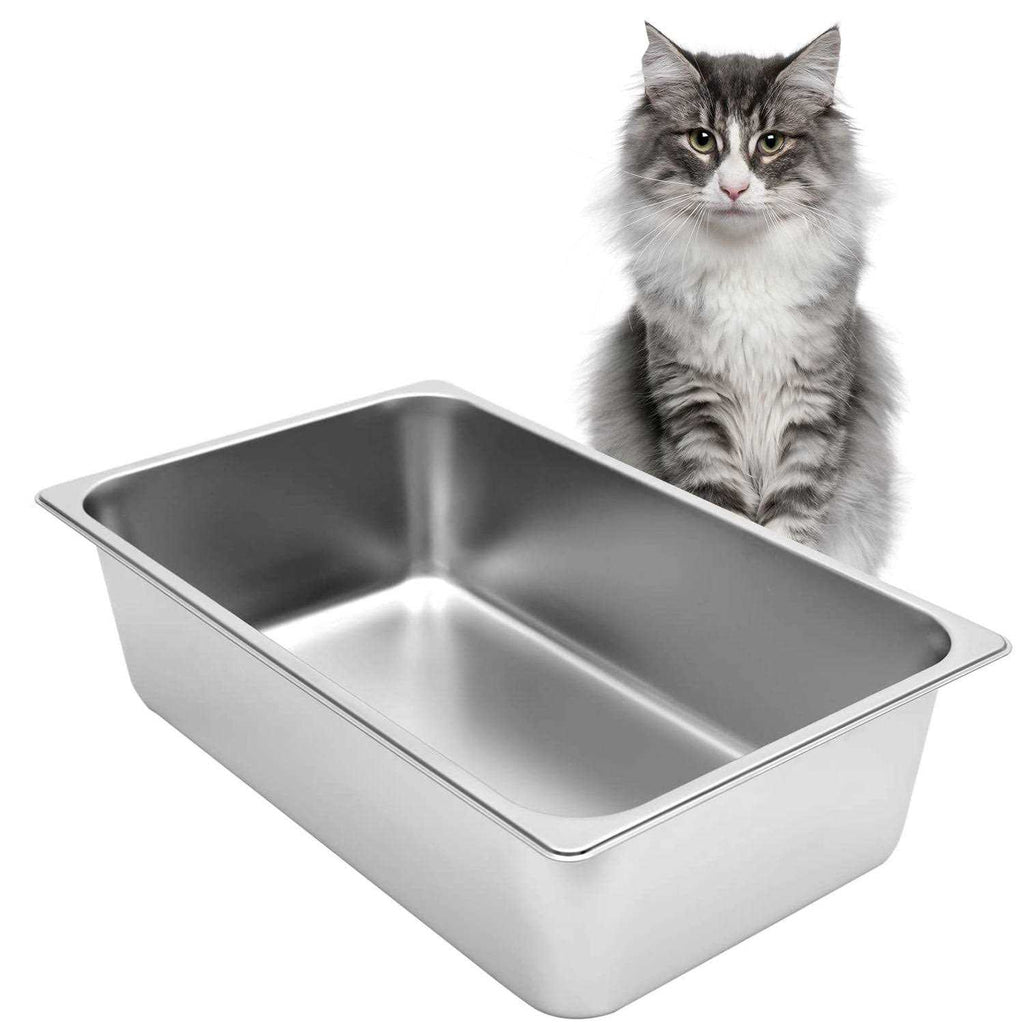 Stainless Steel Cat Litter Box With High Sides A62218
