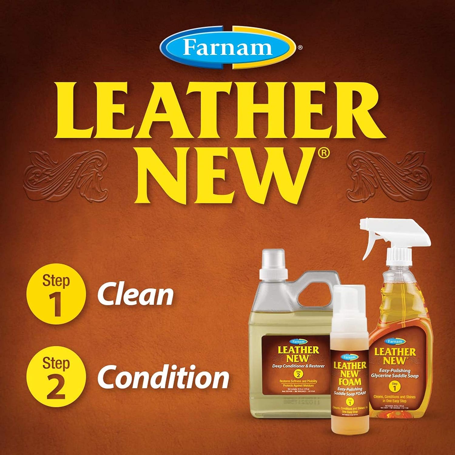 Leather Deep-Cleaning Conditioner and Restorer, 16 Ounces A36554