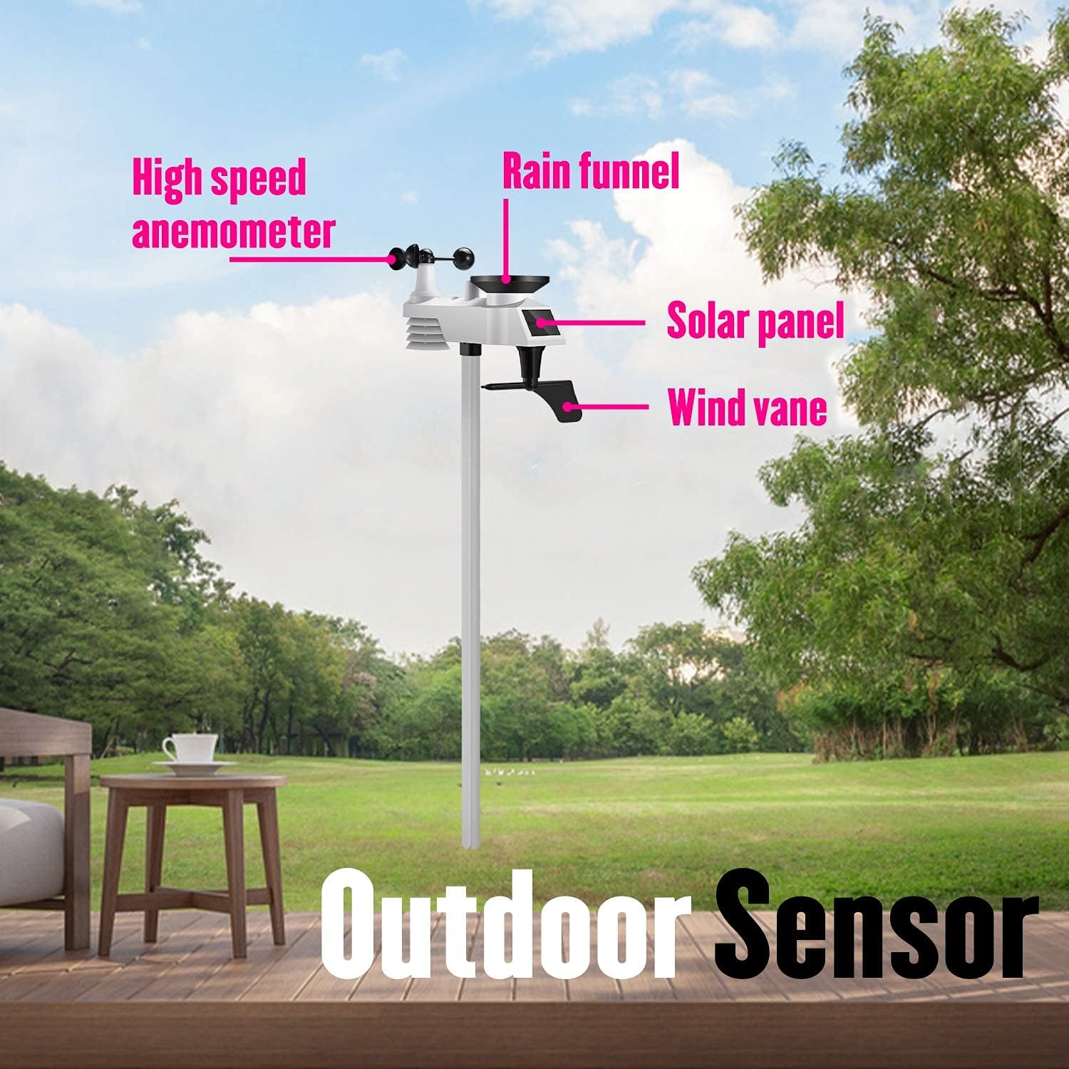 Black WiFi Weather Station with Outdoor Sensor P60361