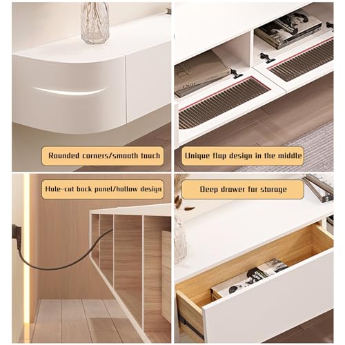 Grey 240CM Wall Mounted TV Stand with 2 Cabinets R78853