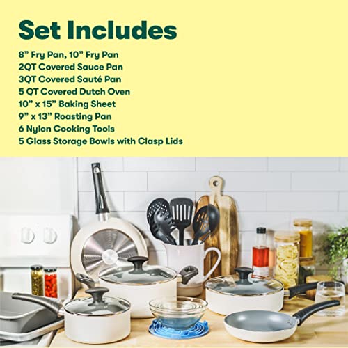 12 Piece Nonstick Black Cookware Set with Utensils W8228