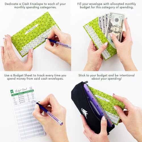 12 Pack Tear and Water Resistant Cash Envelopes with Carry Pouch G57978