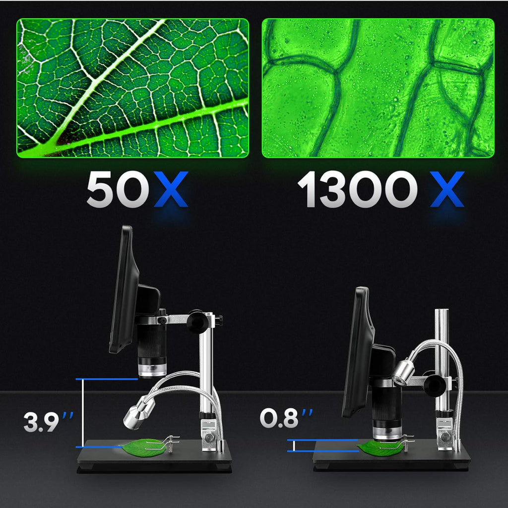8.5'' Digital Microscope 50X-1300X with 12MP Camera F118286