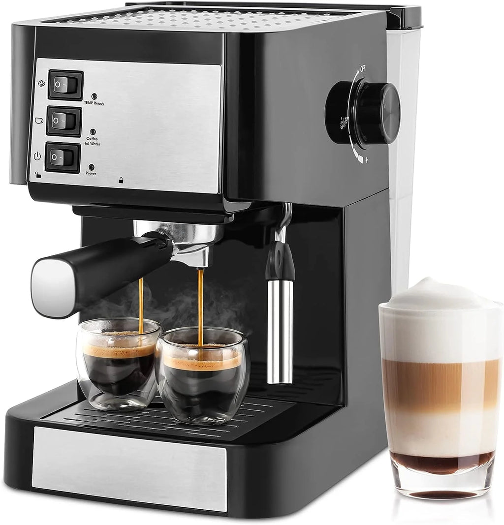 Espresso Machine with Steam Milk Frother and 50oz Removable Water Tank Y238939