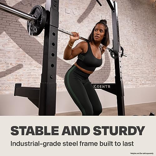 Half Rack with J-Hooks, Pull Up Bar & Weight Storage T728