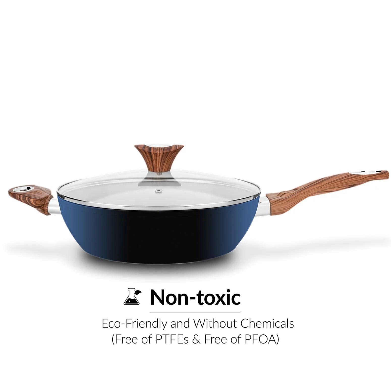 11 inch Non Stick Deep Fry Pan with Lid B198