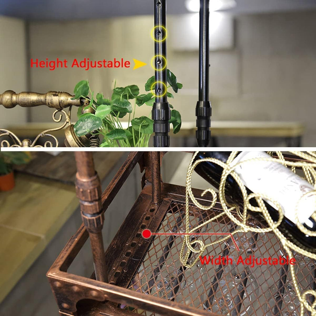 Coppery Bronze Metal Wall-Mounted Wine Glass Rack L212