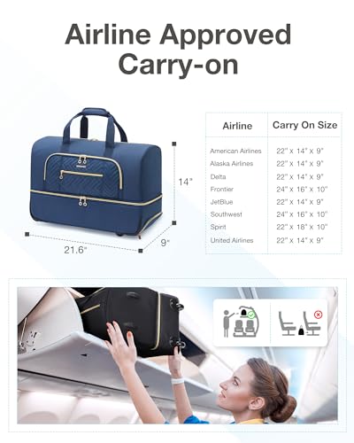 45L Rolling Duffle Bag with Wheels (Black) S172172