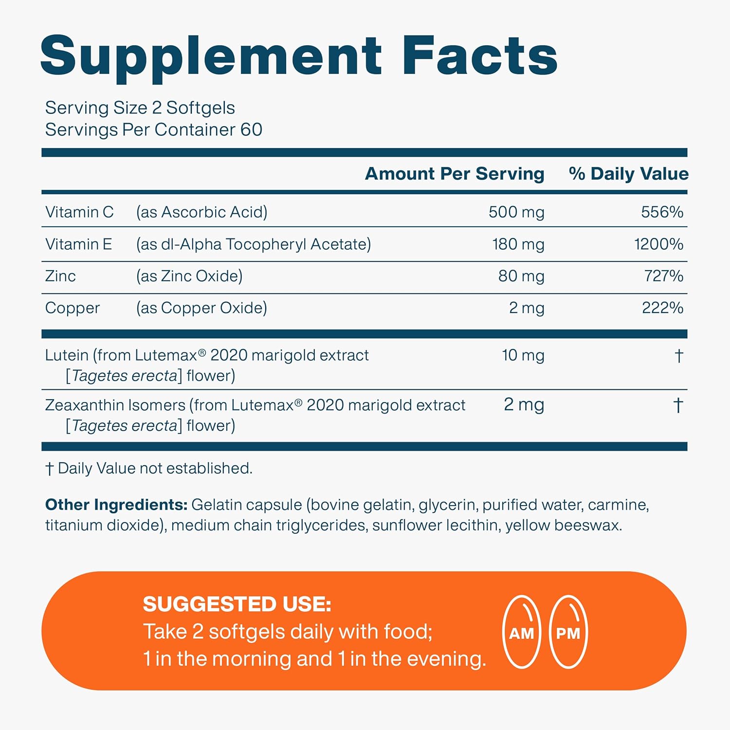 120 Mini Softgels Eye Vitamin & Mineral Supplement P418049