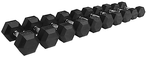 Rubber Coated Hex Dumbbell Weight Set G808125