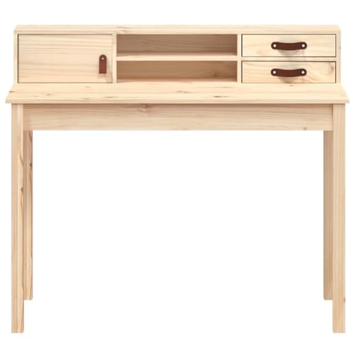 43.3"x19.7"x36.6" Solid Wood Pine Desk R254