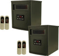 1500W Portable Electric Infrared Quartz Space Heater Black (2 Pack) M4260