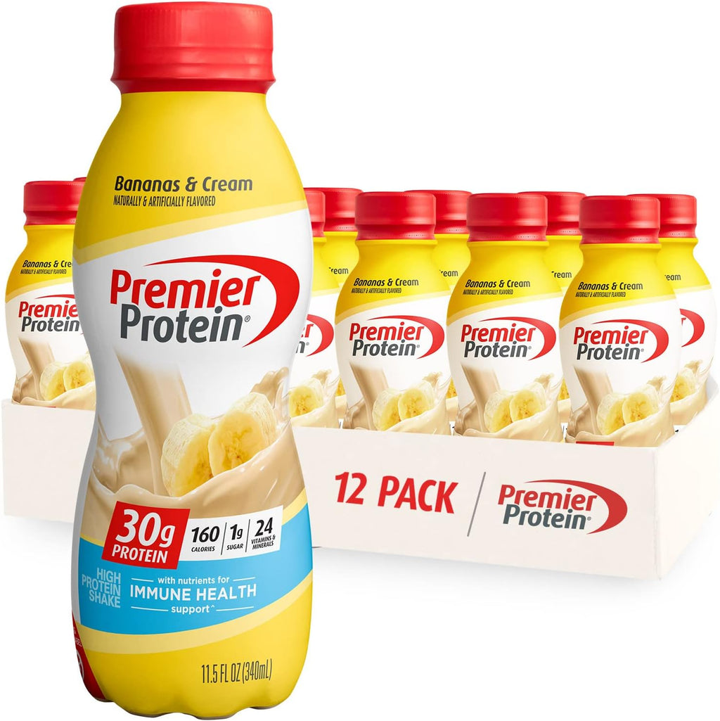 Cookies & Cream and Bananas & Cream 30g Protein 1g Sugar 12 Pack Protein Shake A99149