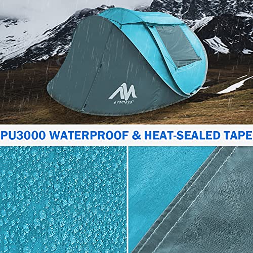 4 Person Pop Up Instant Tents with Removable Rainfly P9796