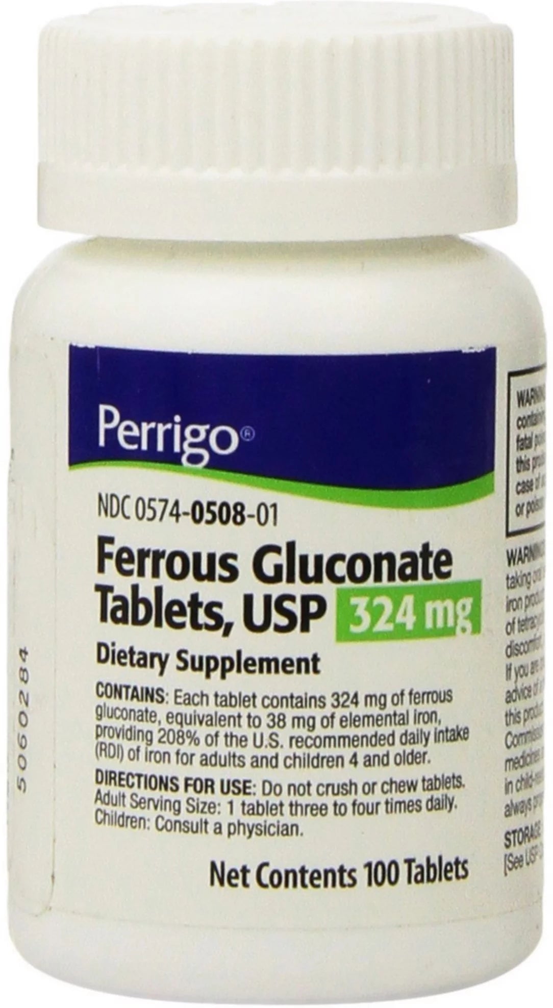 Ferrous Gluconate Tablets 324 mg 100 ea (Pack of 6) G302820