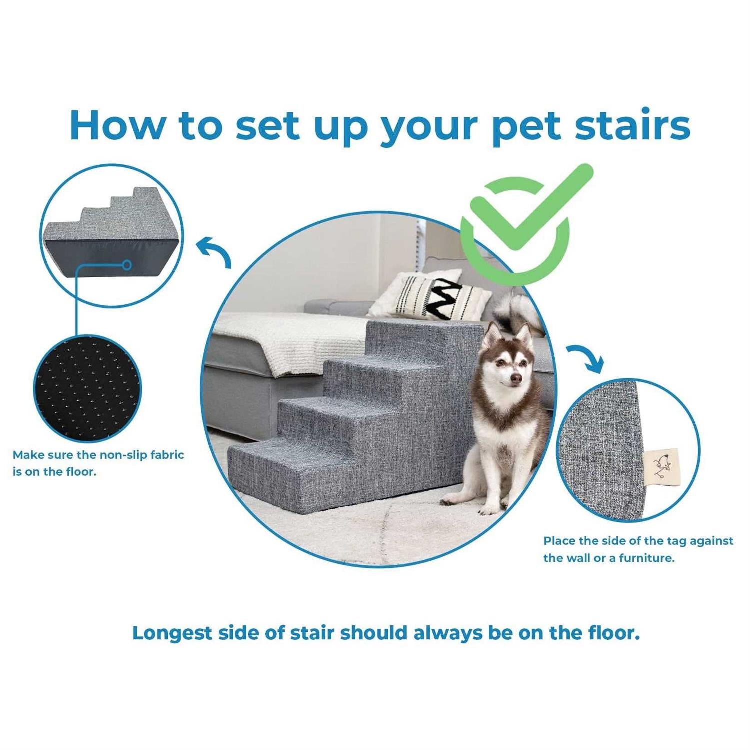 Pet Steps Stairs with CertiPUR-US Certified Foam Y577696