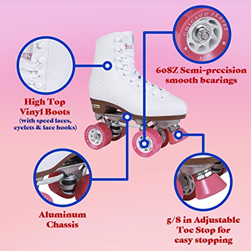 White Quad Roller Skates R9169