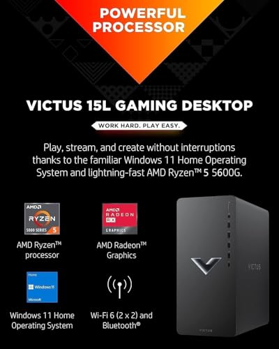 Mica Silver Gaming Desktop, AMD Ryzen 5 5600G, 32GB RAM, 1TB SSD T336727