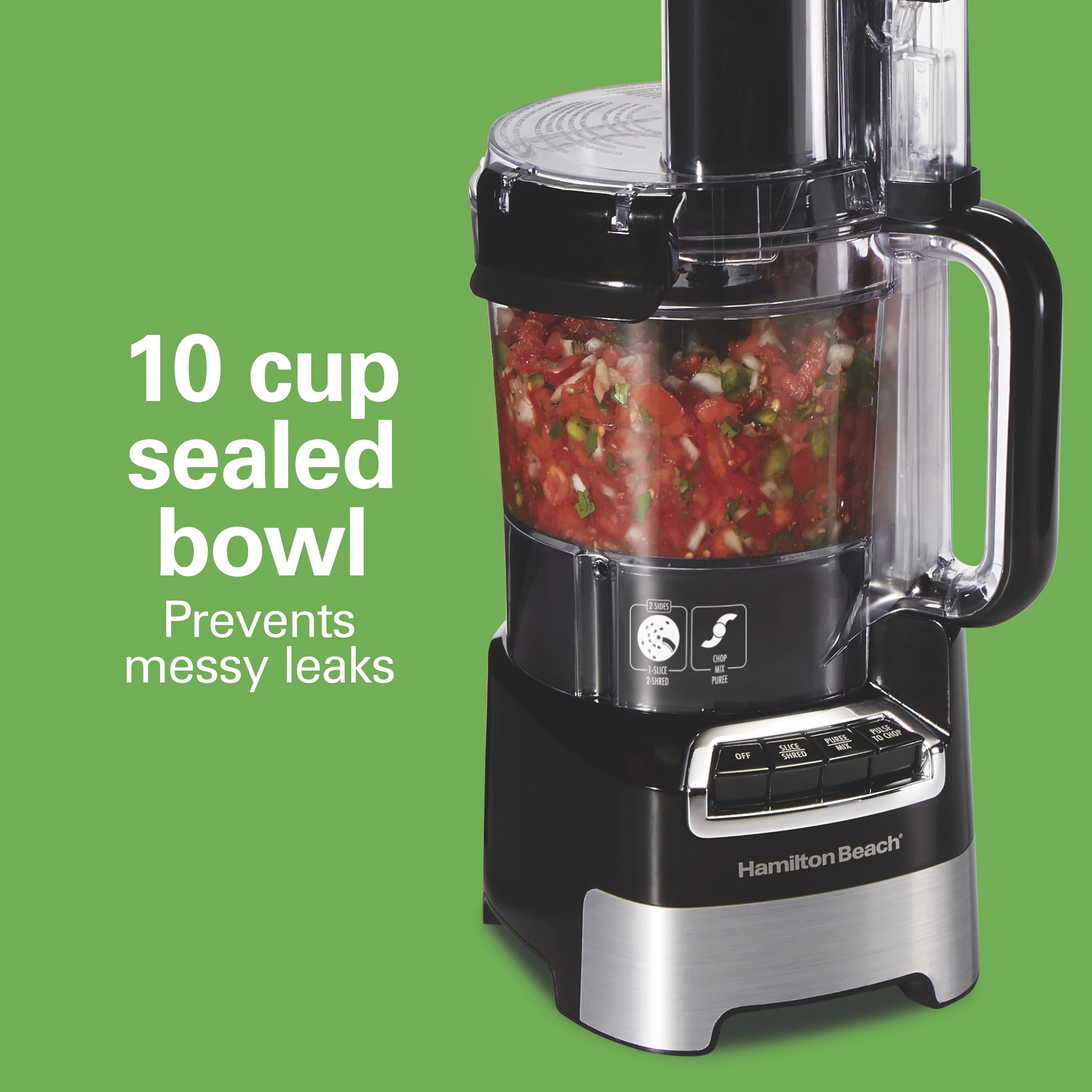 10 Cup Black and Stainless Food Processor D74705