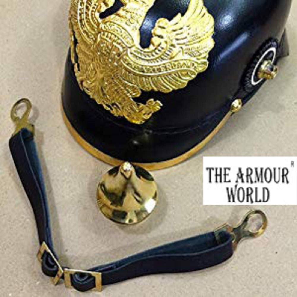 Leather Brass Spiked Military Helmet X220