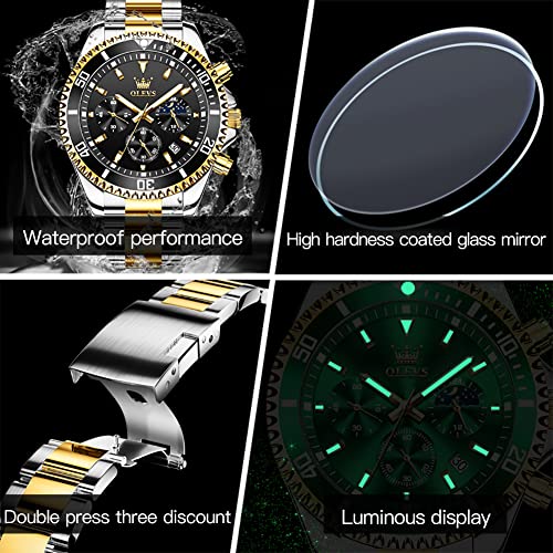 Green/Black/Blue Analog Stainless Steel Men Watch O604