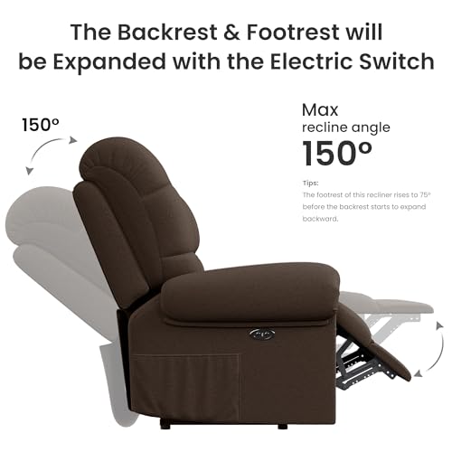 Beige White Power Recliner Chair N48489