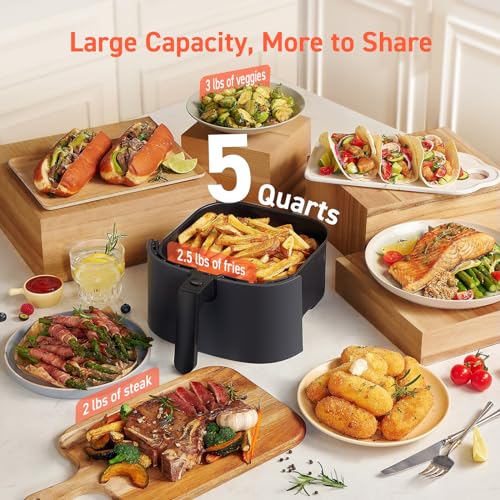 Compact 5QT Air Fryer with Nonstick Basket B37906