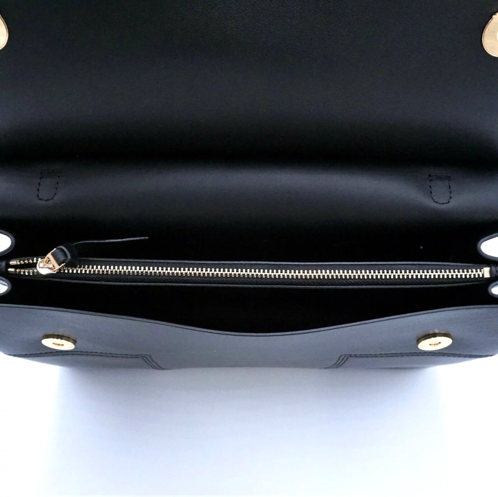 Black Leather Satchel Bag Y361