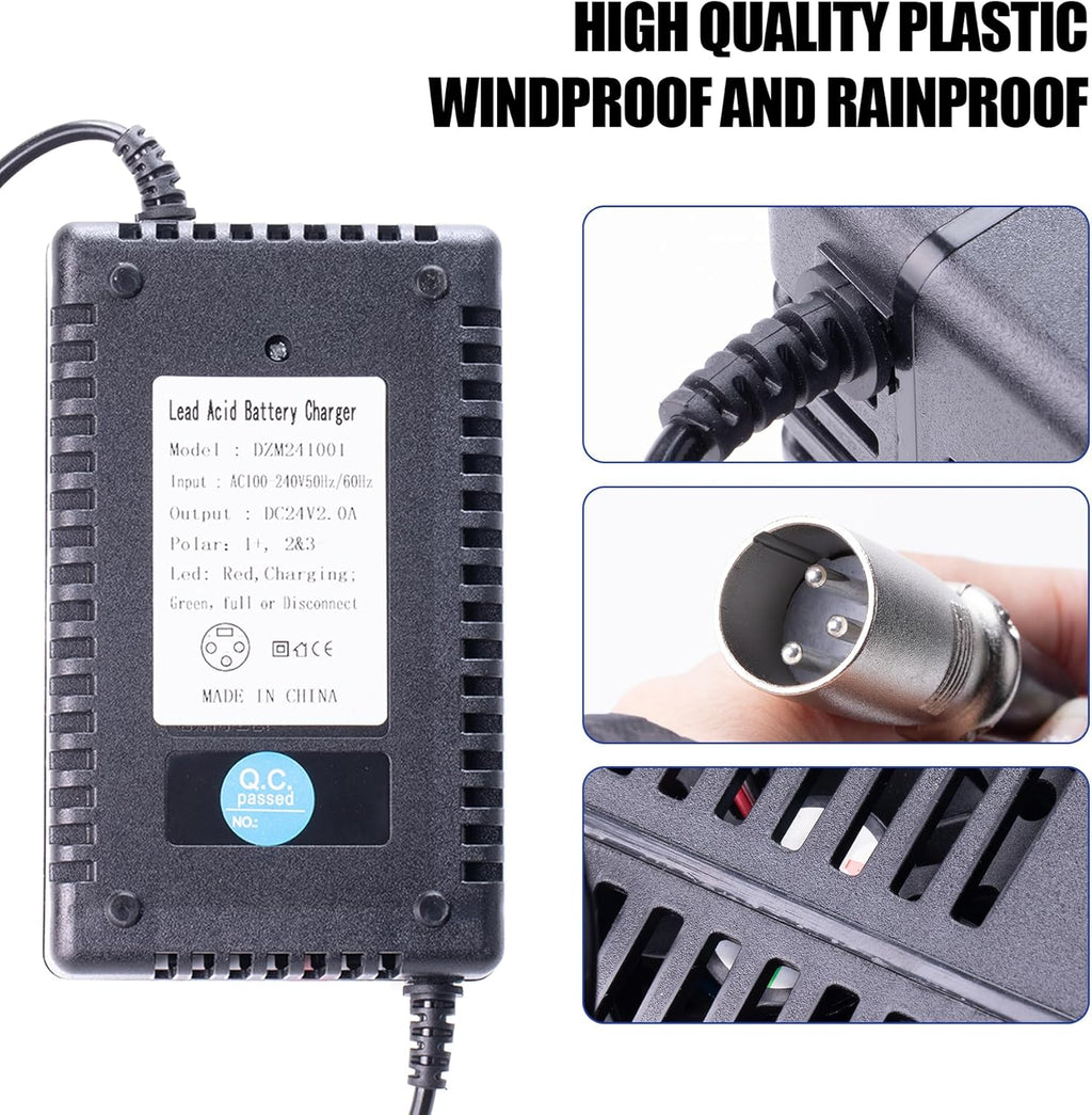 24V 2A Rapid Battery Charger with 3-Pin XLR Connector N218192