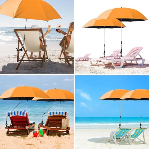 42 inches UPF 50+ Chair Umbrella with Universal Clamp X88889
