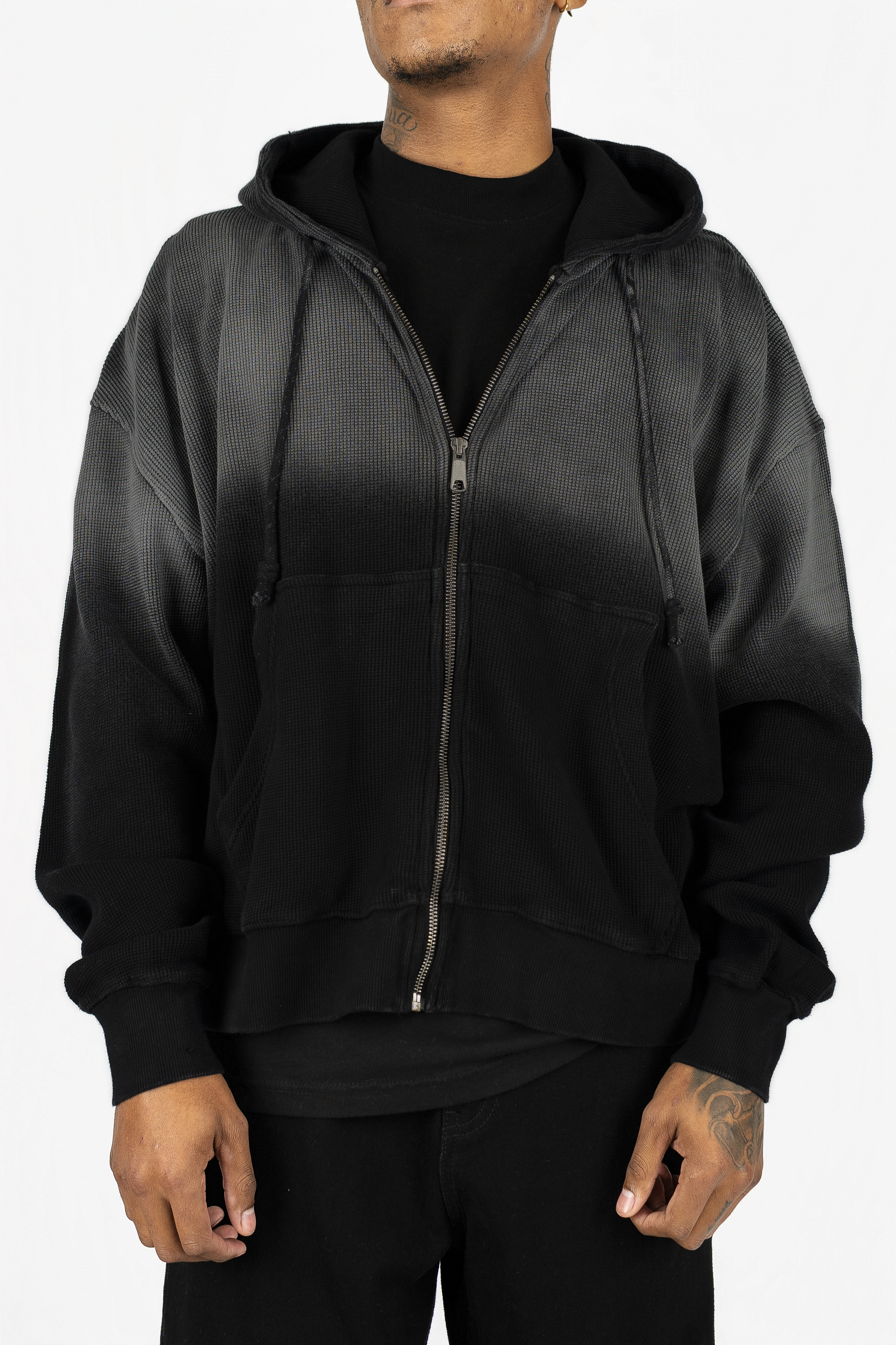 Sun-Dried Waffle Knit Baby Zip Up