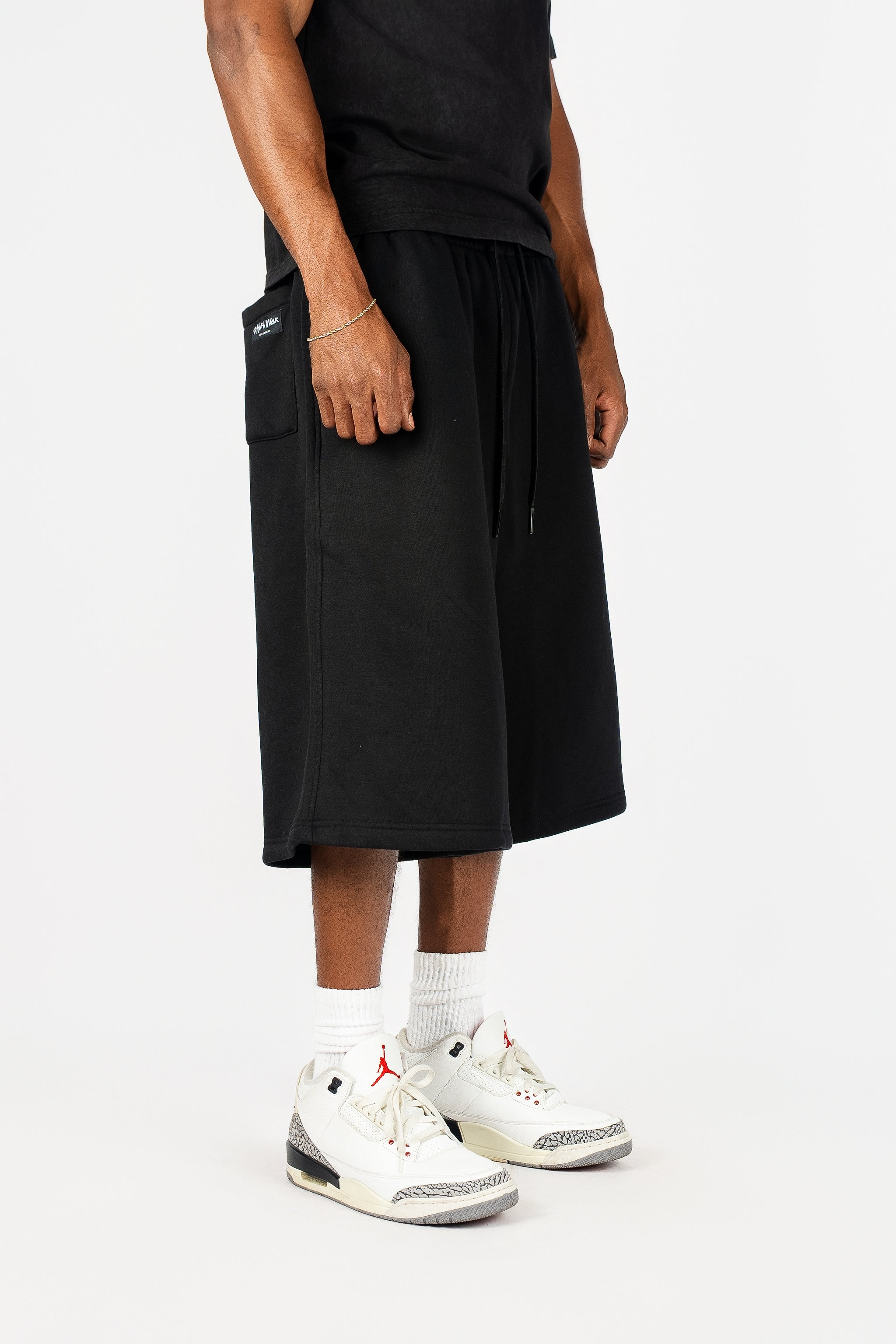 Long Fleece Baggy Shorts