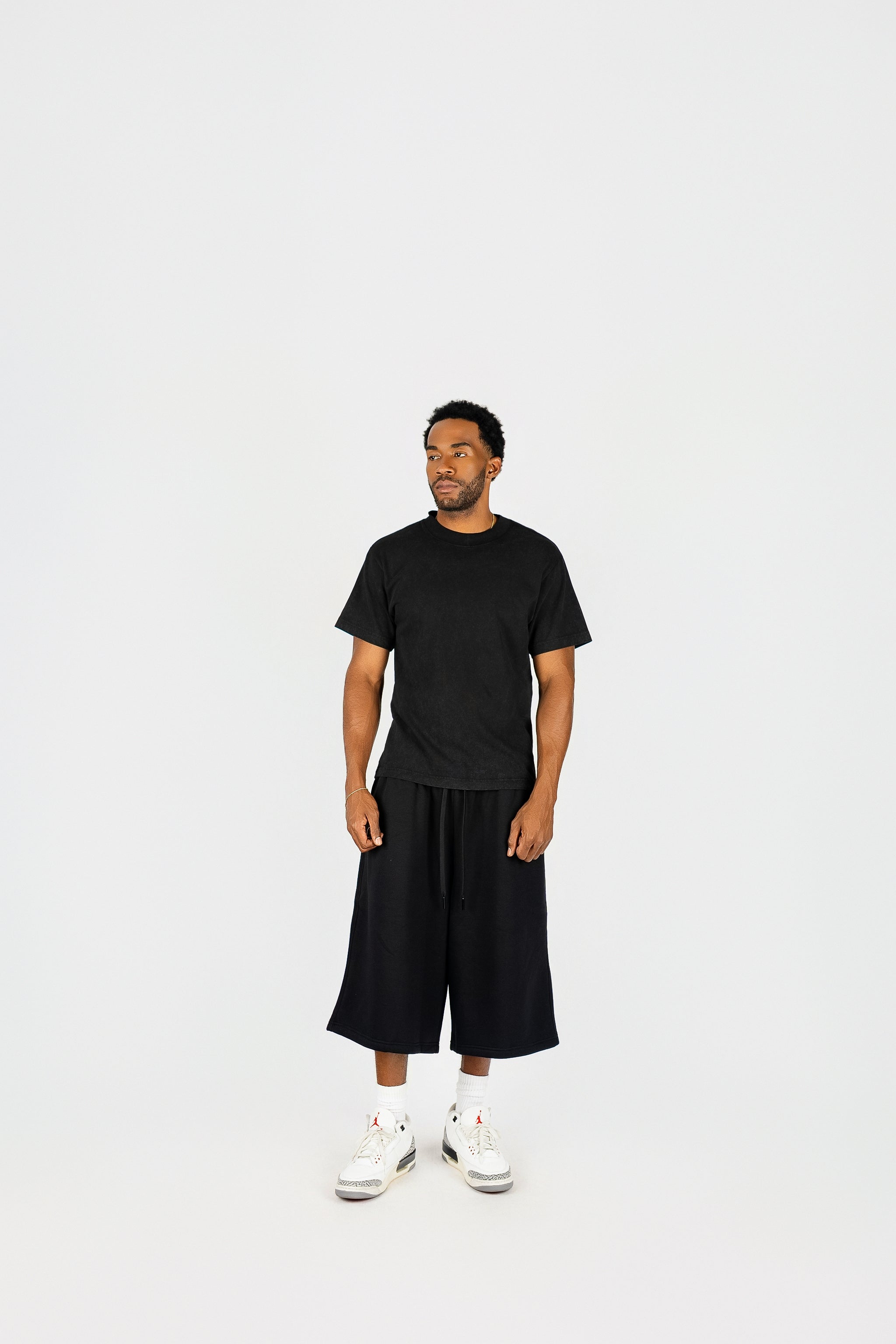 Long Fleece Baggy Shorts