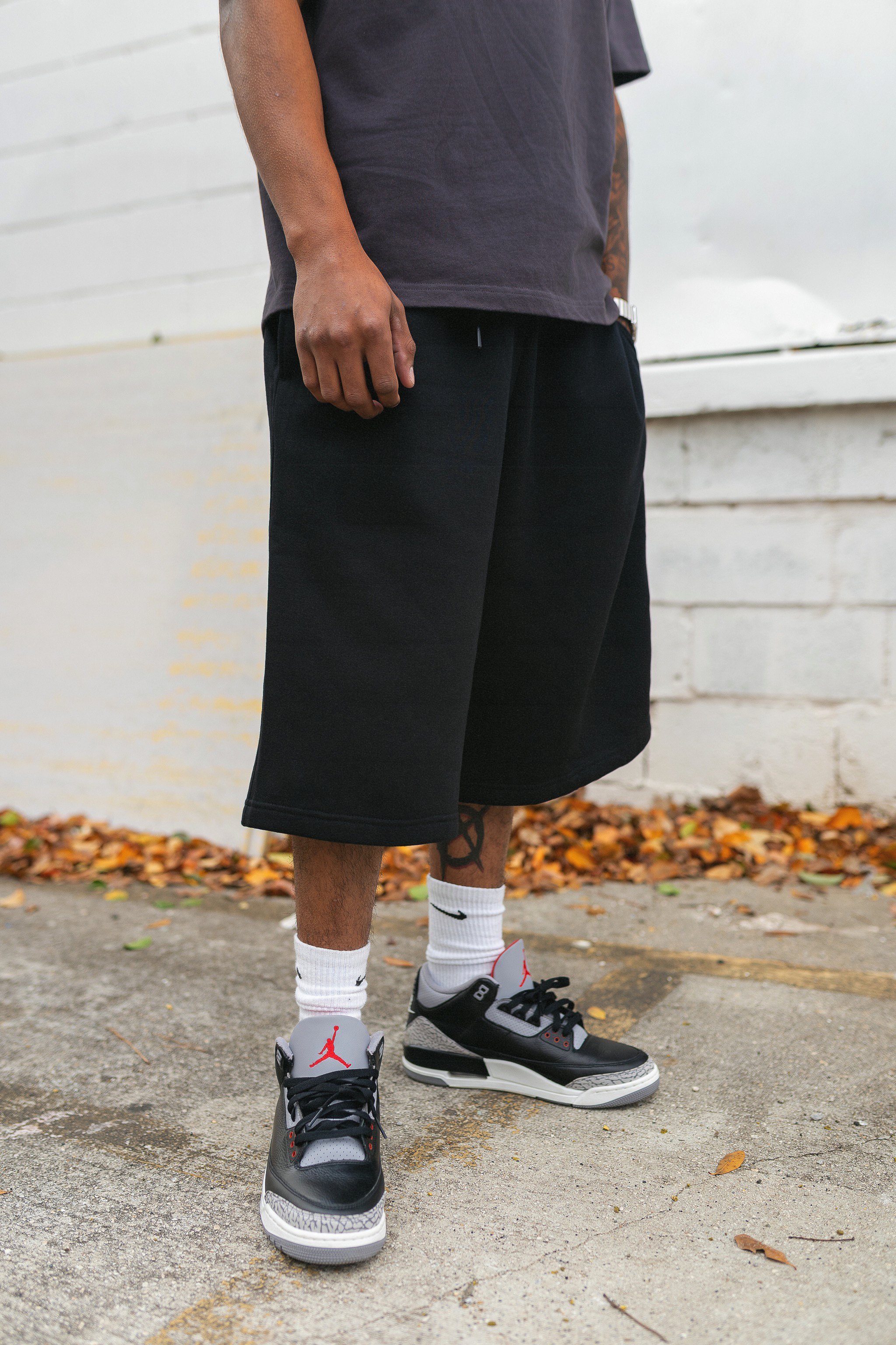 Long Fleece Baggy Shorts