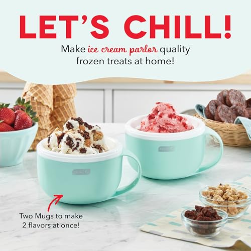Aqua Ice Cream Maker Machine with 2 Bowls B89552