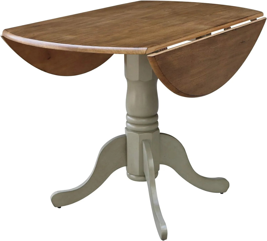 42 Drop Leaf Dining Table Distressed Hickory U3249