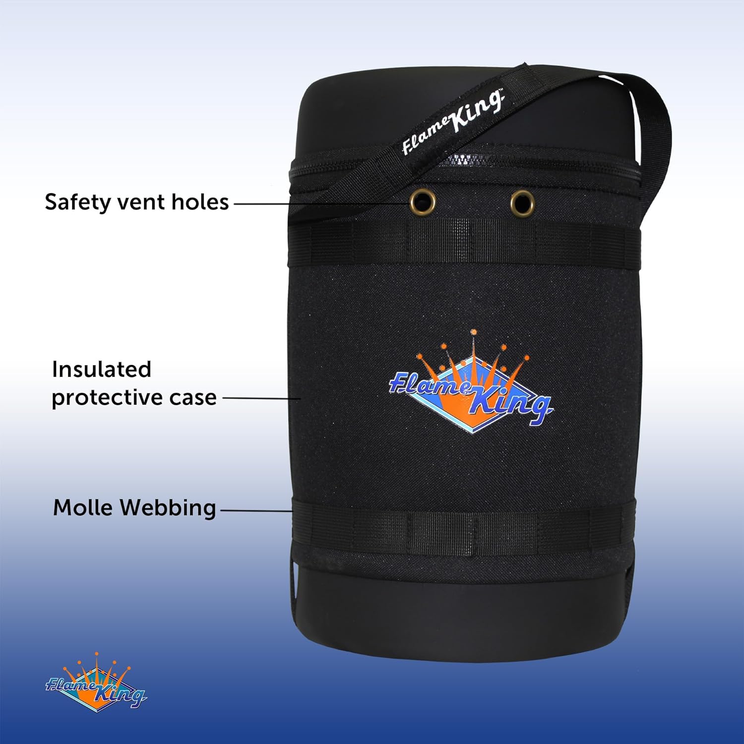 Black Insulated Protective Carry Case for 5LB Propane Tank E1623
