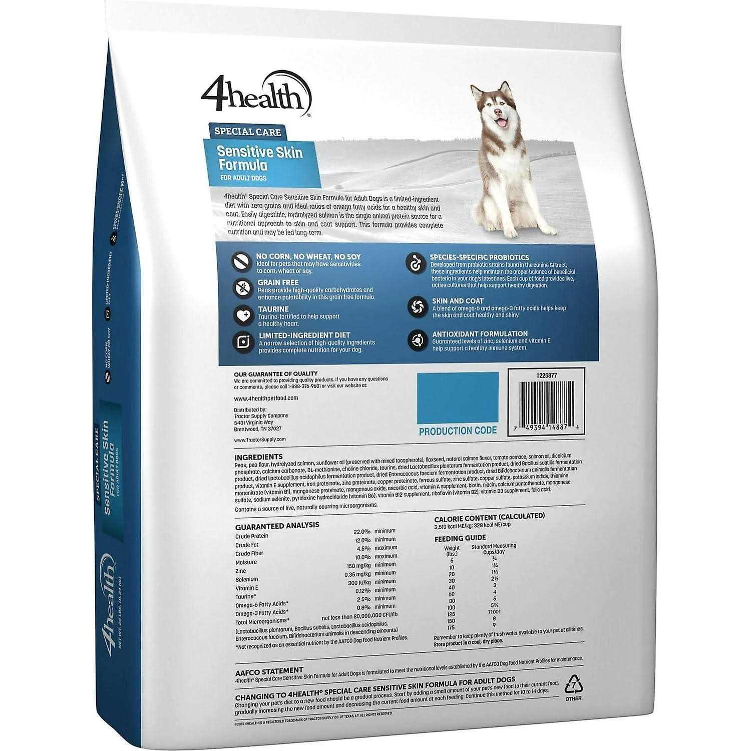 4health Special Care Adult Sensitive Skin Formula Dry Dog Food L5607