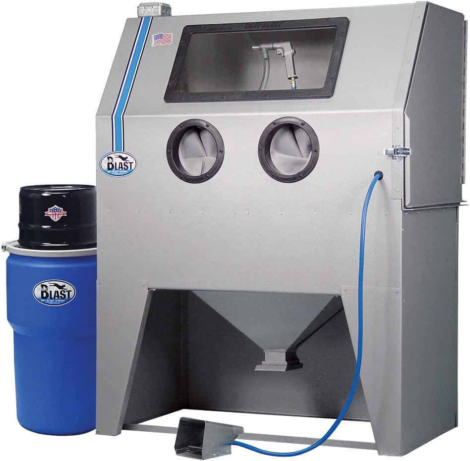 Sandblast Sandblasting Cabinet with HEPA Vacuum, 46W x 28D x 28H Work Area B824